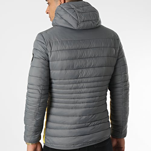 Doudoune Capuche 5049 Jaune Gris
