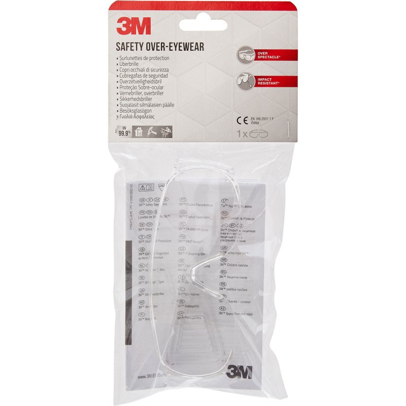 Surlunettes de protection 3M Visitor, transparentes
