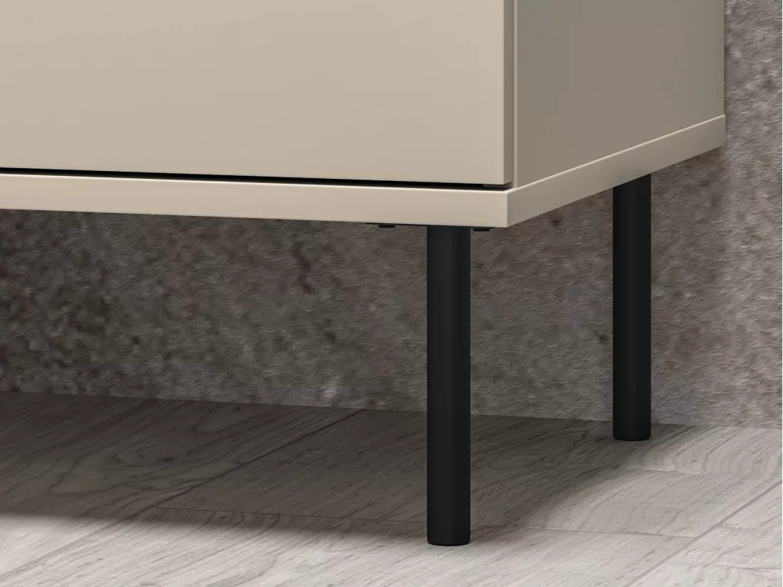 Buffet 2 portes - 3 tiroirs - 160 cm - beige - CALETTO