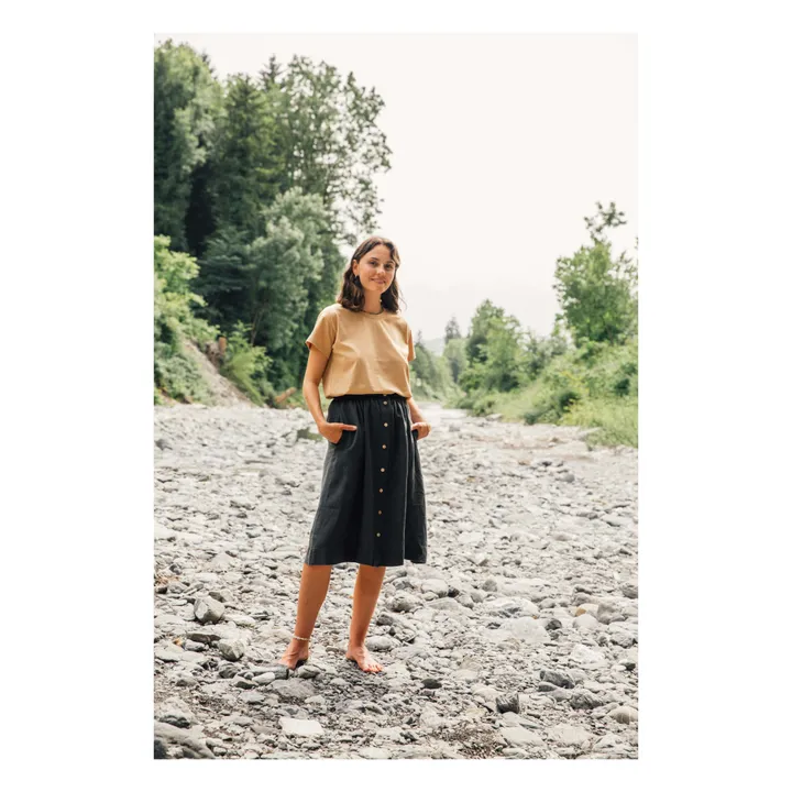 Matona Jupe Midi Lin | Noir