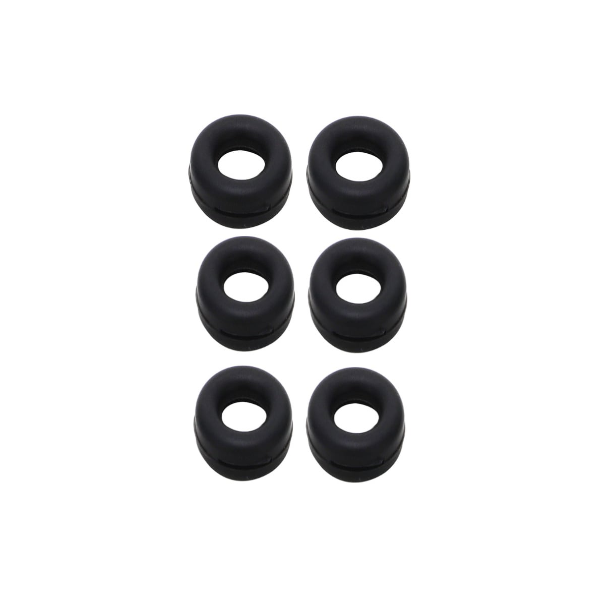 6 par silikon antiskli ringer for briller Sort