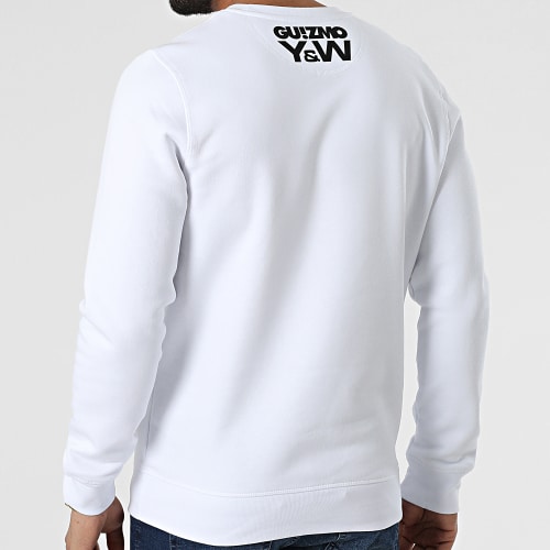 Sweat Crewneck Gentil Méchant Blanc Orange