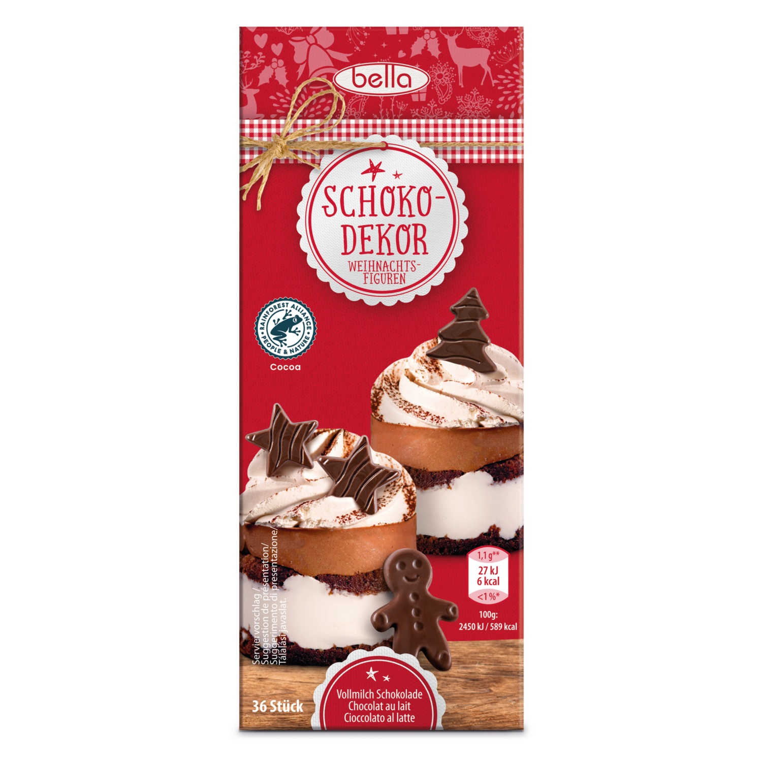 BELLA Schokodekor Sortiment, Figuren Vollmilch 39 g