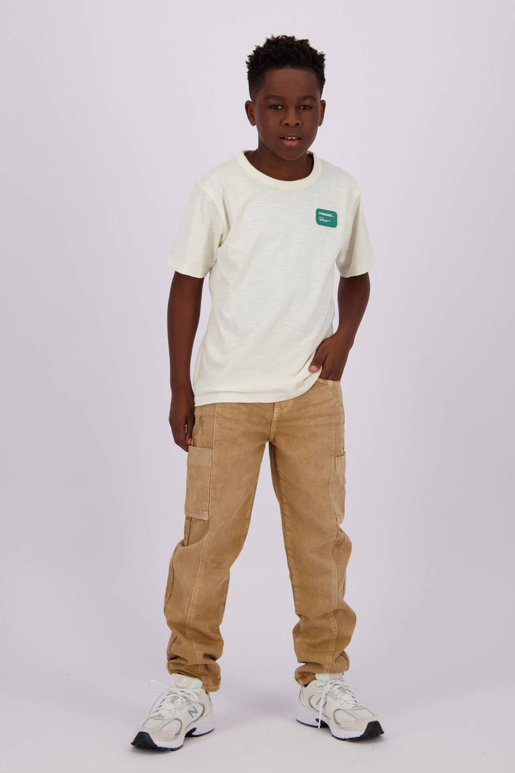 Vingino T-shirt Halton met backprint ecru