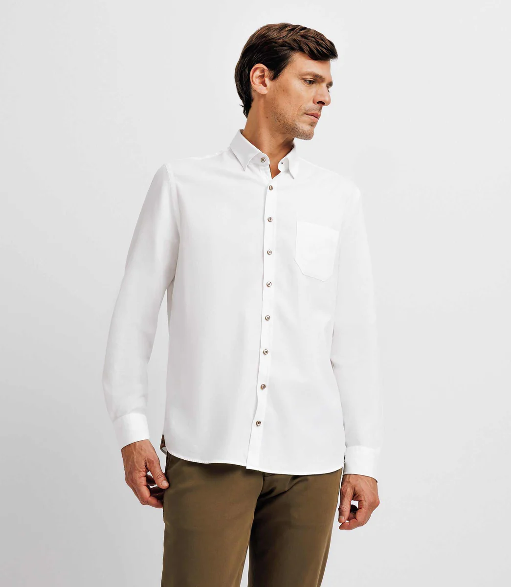 Chemise à coudières blanche