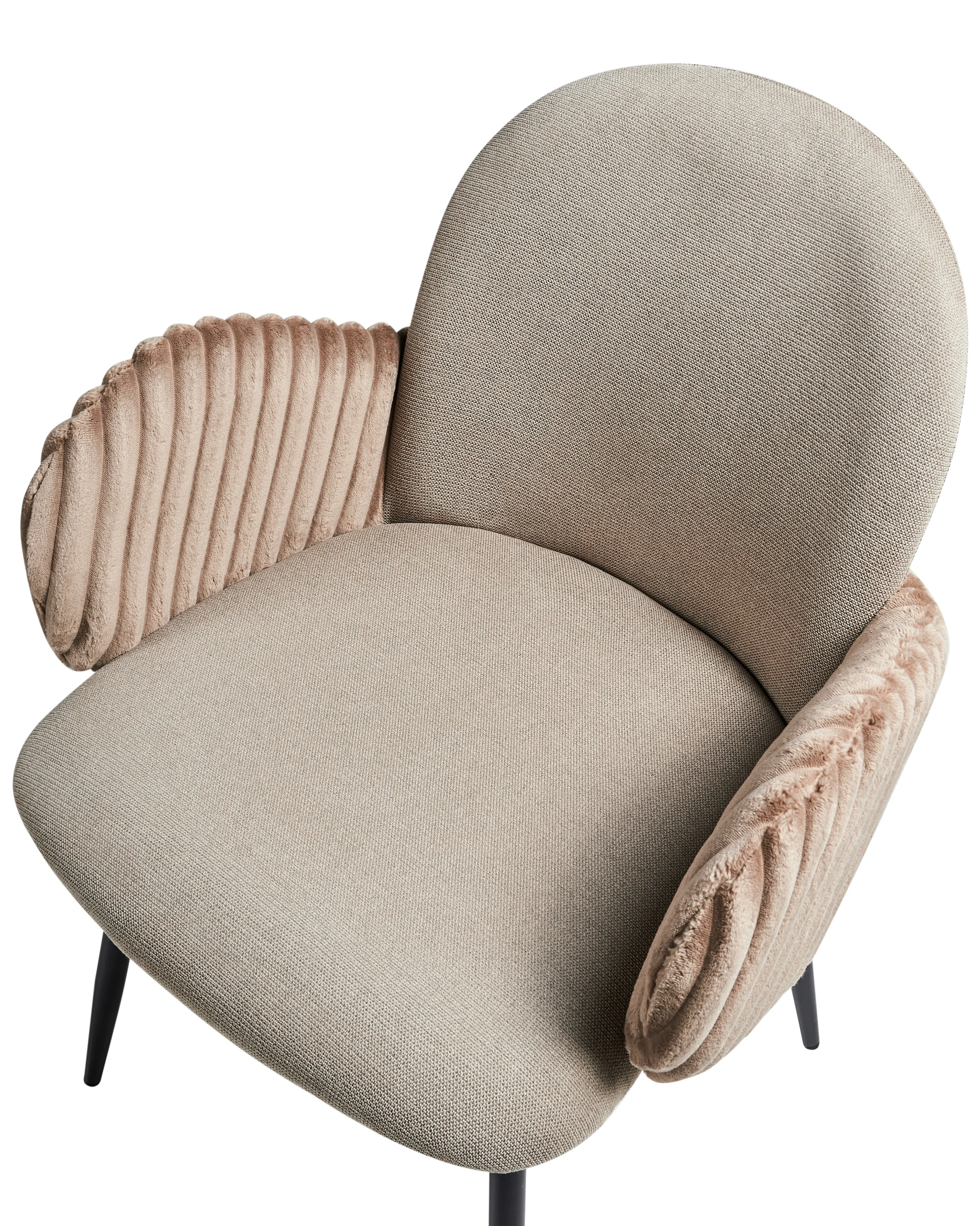 Set van 2 eetkamerstoelen AMITY Stof Taupe