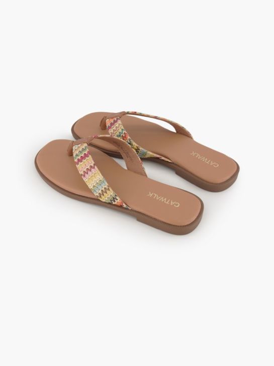 Catwalk Pantoletten-Zehentrenner Weiss
