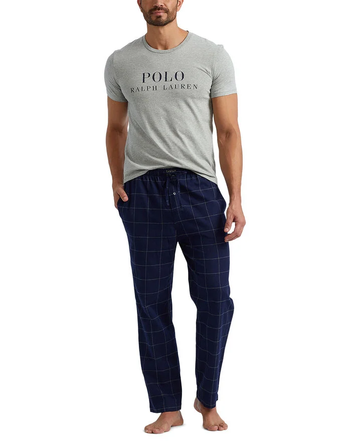Polo Ralph Lauren Cotton Flannel Pajama Pant Window pane plaid