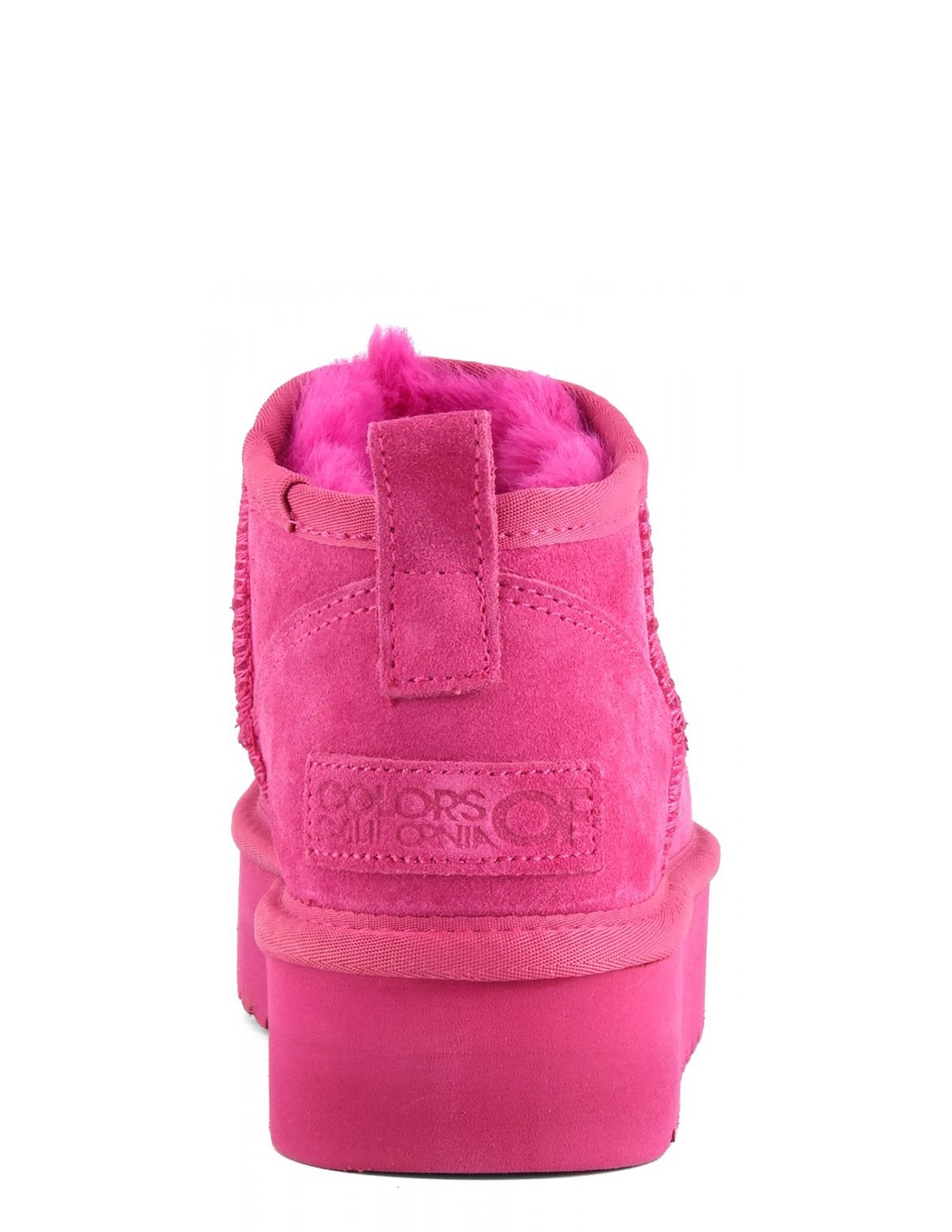 colors of california Platform Winter Boot In Suede Rose