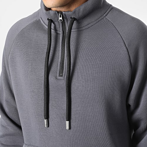 Sweat Col Zippé KL-2101 Gris Anthracite