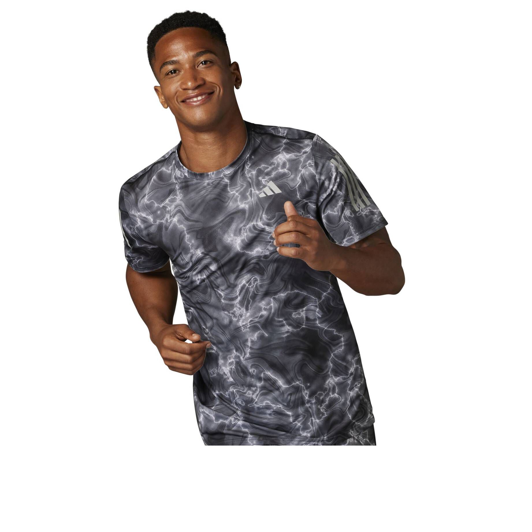 adidas Performance| Herren Laufshirt OWN THE RUN ALLOVER PRINT TEE