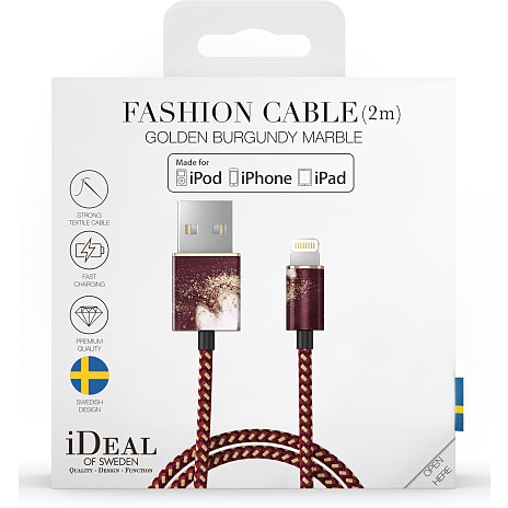 Ideal lightning kabel - golden burgundy marble