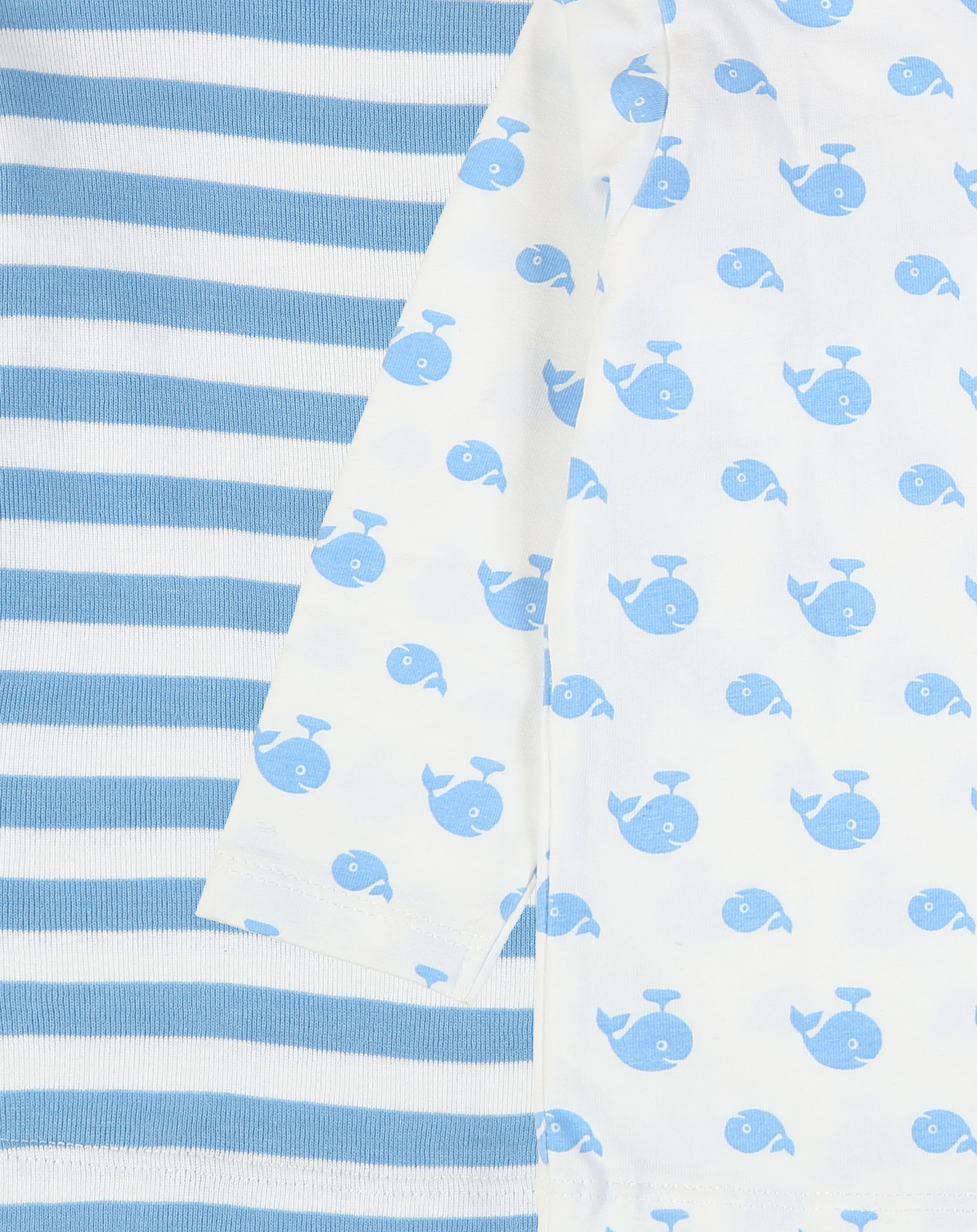 Langarmshirt WAL 2er-Pack in weiß/hellblau
