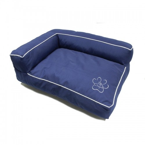 Sofá Comfort Pet tamanho G, impermeável, azul, para cães, modelo Florida.