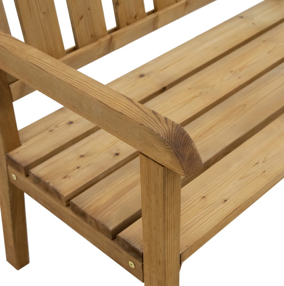 Charlotte banc de jardin en bois 110 cm - marron