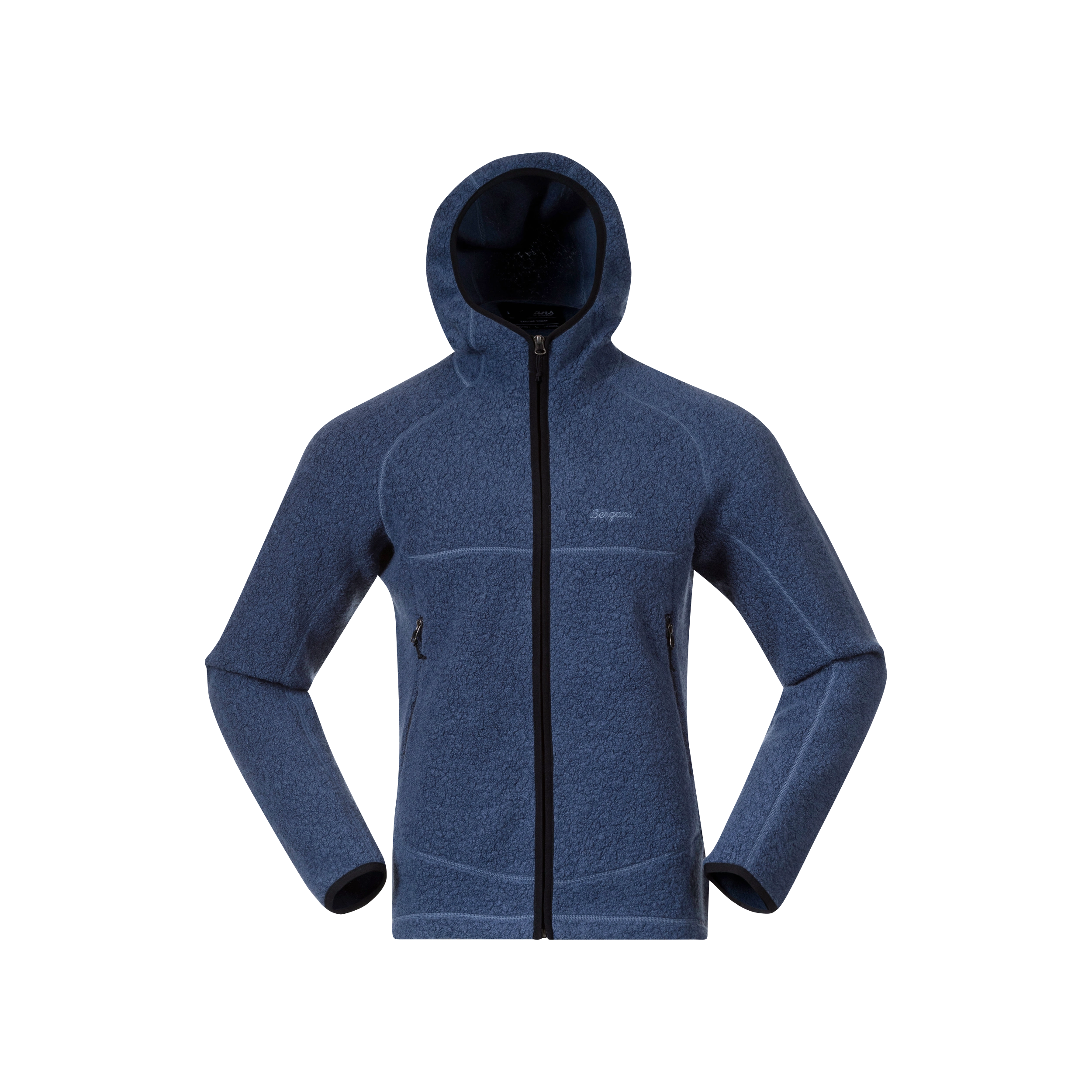 Vaagaa Merino Terry Midlayer Hoodie Men Granite Blue