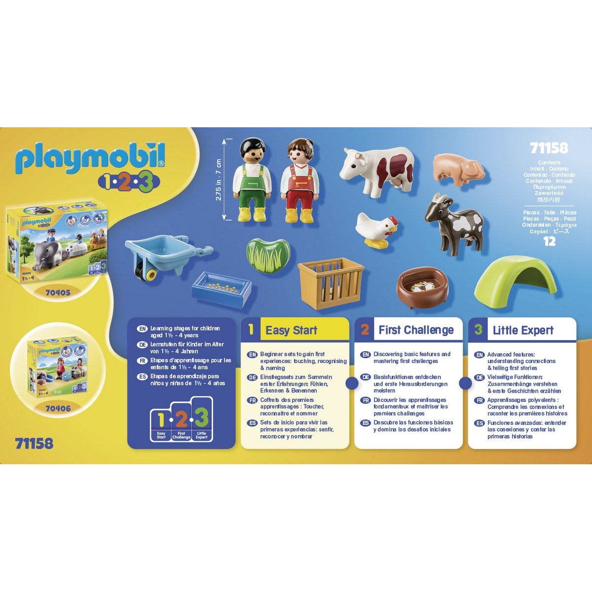 Playmobil 123 animaux de la ferme 71158