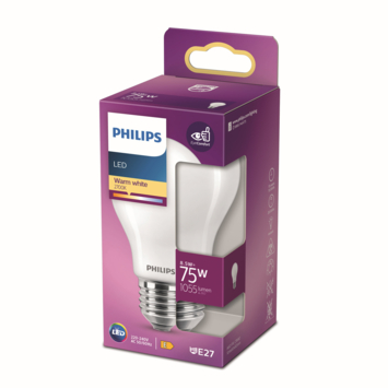 Philips LED peer E27 75W mat niet dimbaar