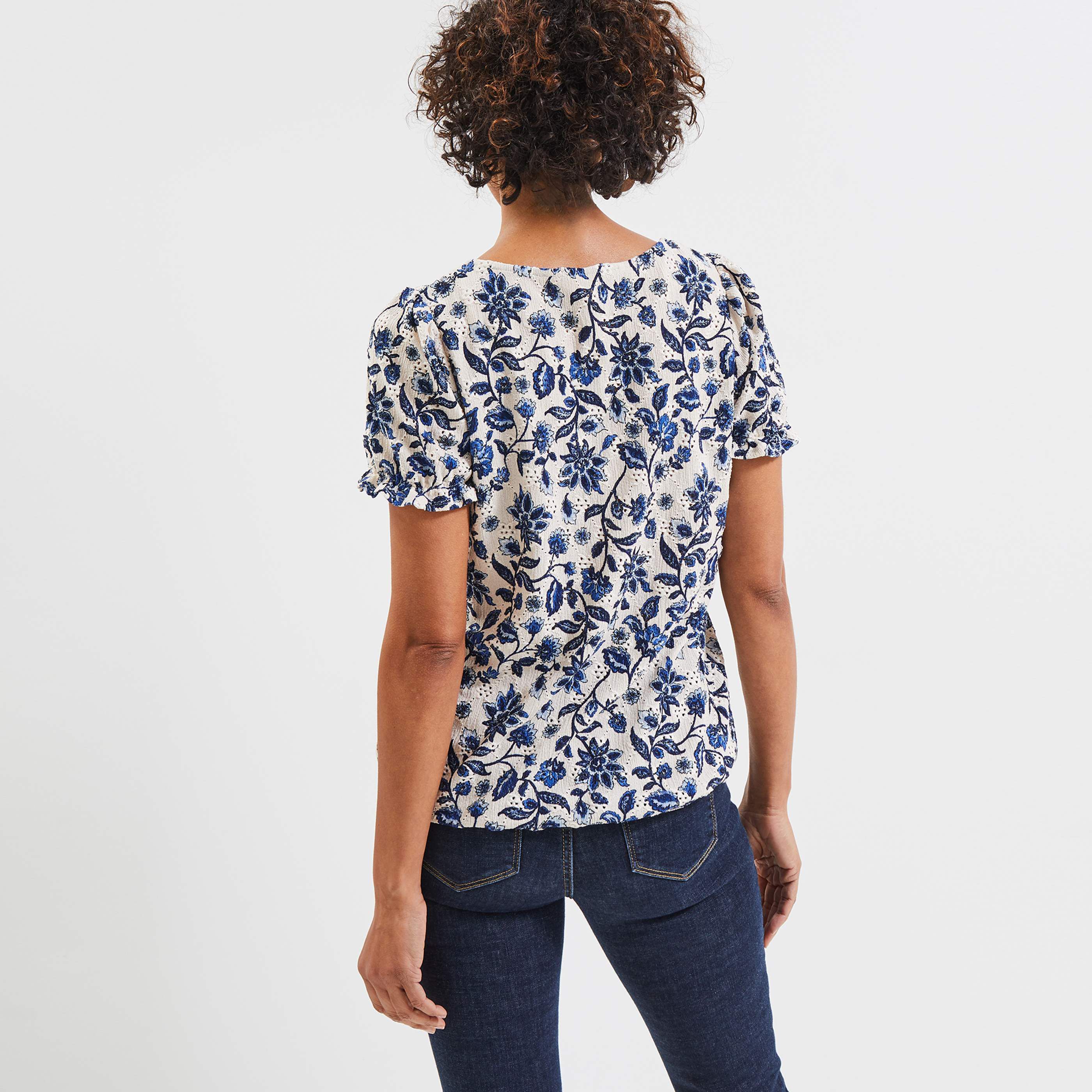 T-shirt imprimé femme - BLANC CASSE