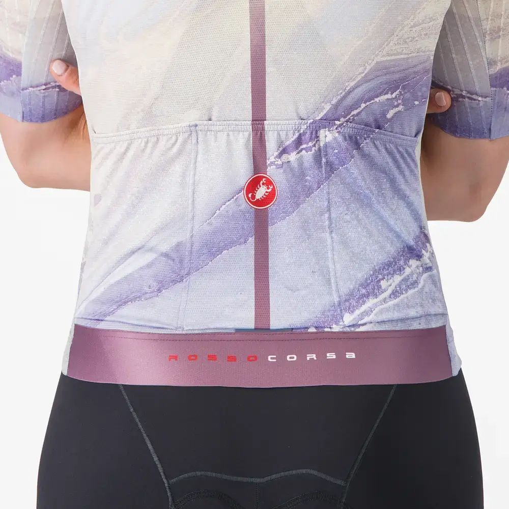 Castelli Aero Pro 8S Fietsshirt Korte Mouwen Paars/Multi Dames