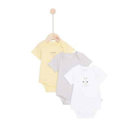 Mes Essentiels Lot 3 Bodies   Jaune        de               P'tit bisou