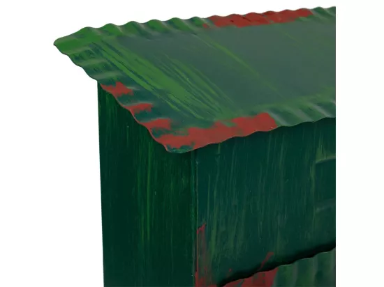 Boîte aux lettres en métal vert 27x11x37h