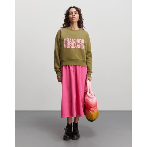 Mads Nørgaard Organic Sweat Tilvina Sweatshirt, Martini Olive, M