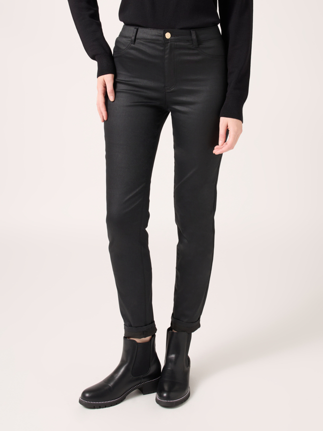 Pantalon skinny enduit