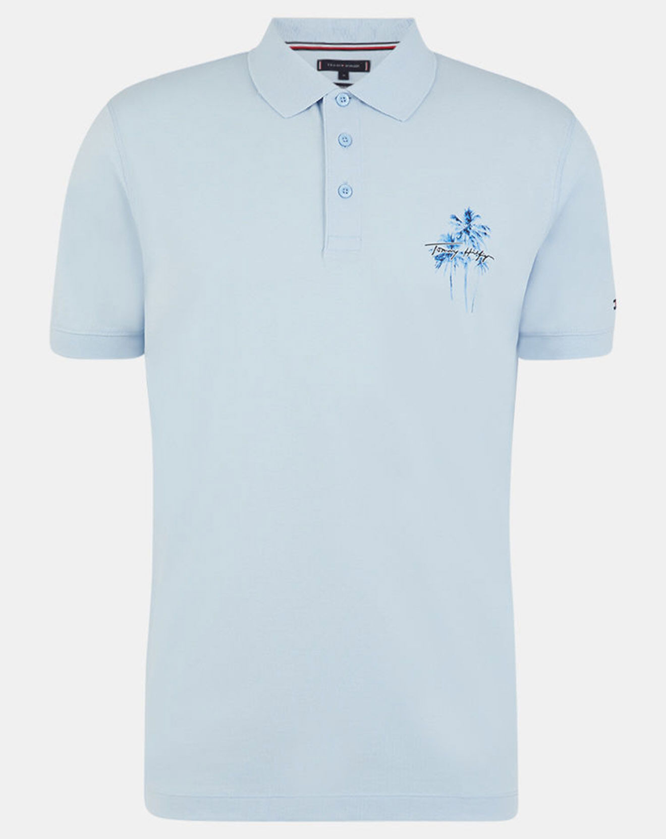 Tommy Hilfiger Polo Regular Palmier bleu ciel