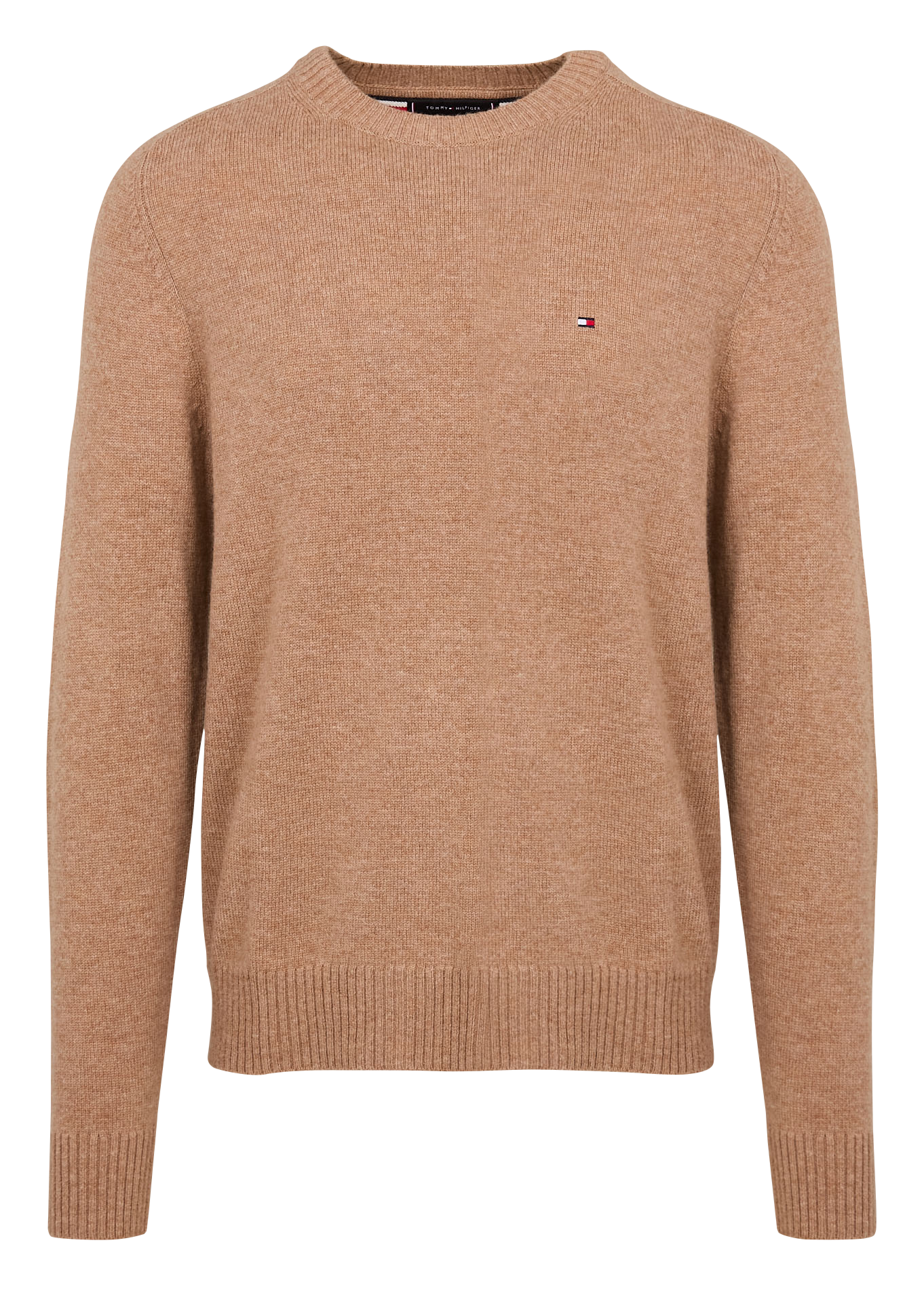 Pull col rond en laine | Kaki