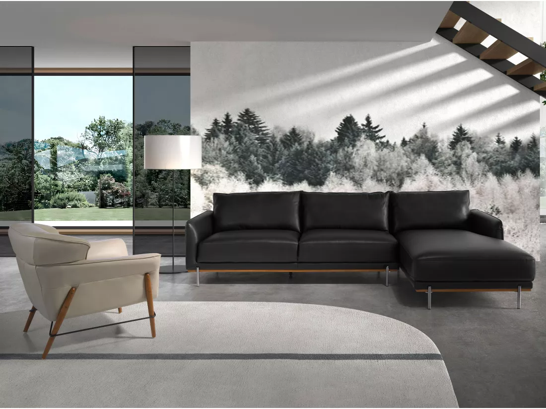 Fauteuil en cuir sable 5129 ANGEL CERDA