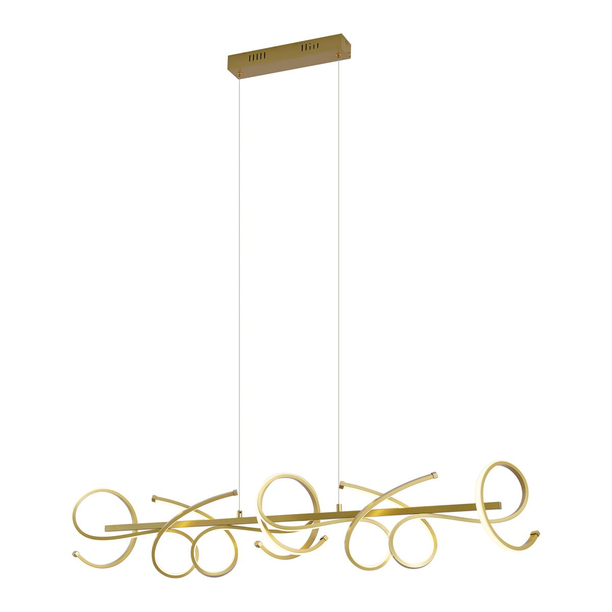 Design hanglamp goud langwerpig 3-staps dimbaar - Krisscross