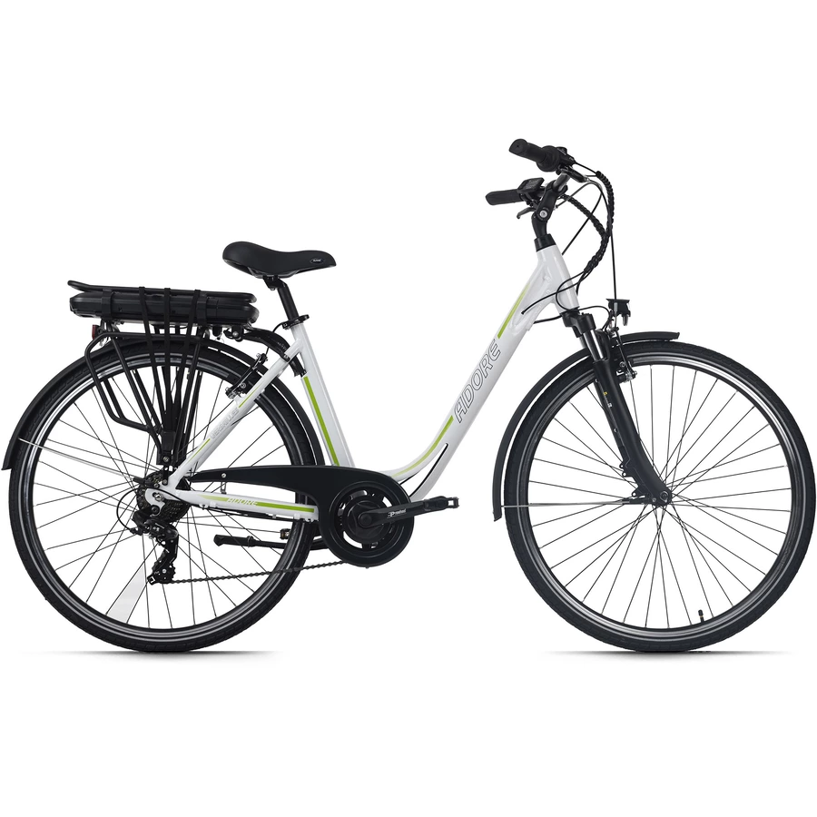 Adore Pedelec E-Bike Cityfahrrad 28'' Adore Versailles weiß-grün weiß