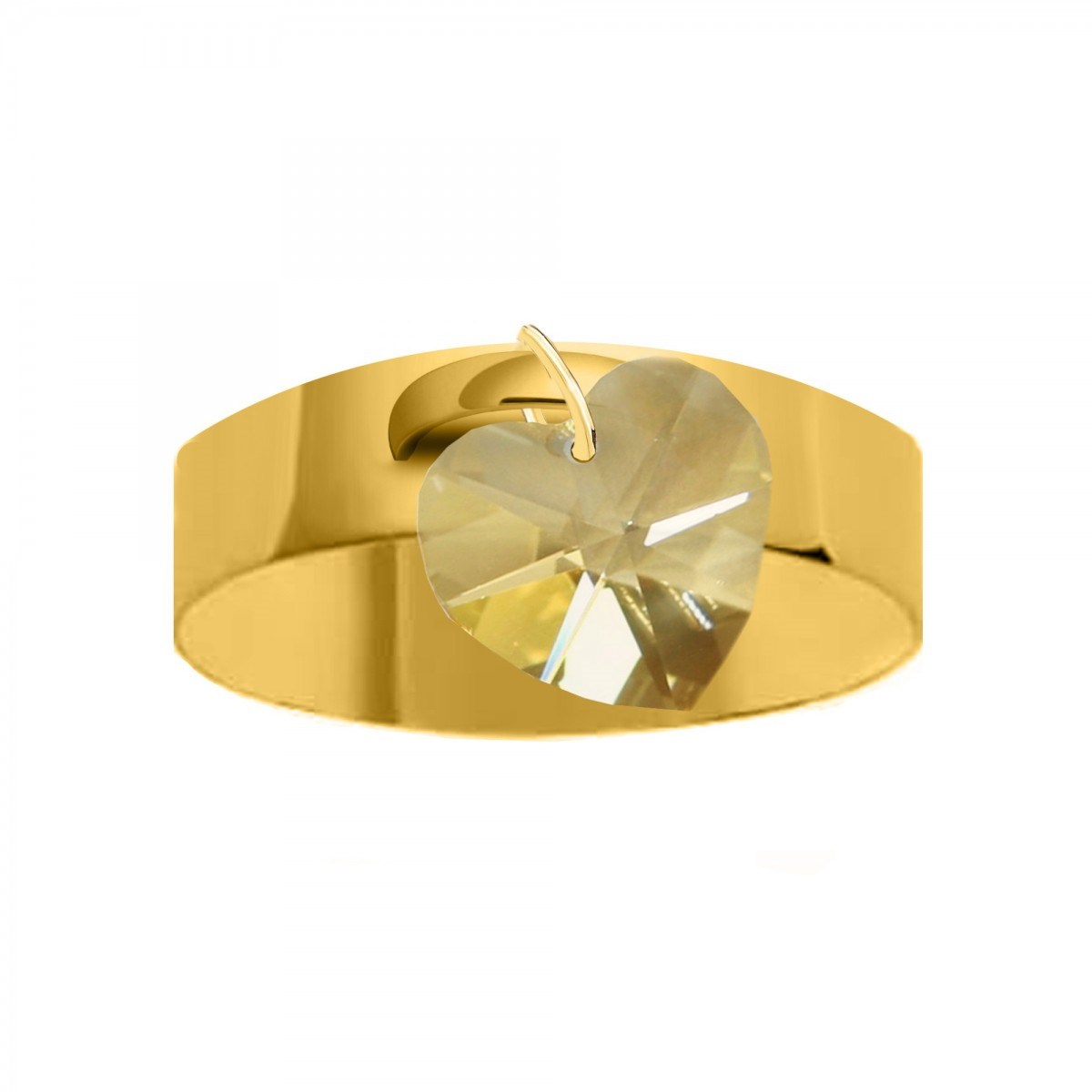 Bague coeur SC Crystal ornée de cristaux de scintillants