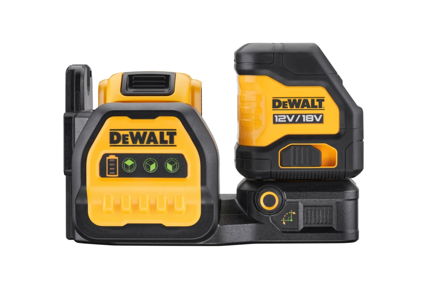 DeWALT DCE088D1G18 12V / 18V Li-ion XR Accu Zelfnivellerende kruislijnlaser set (1x 2.0Ah) in TSTAK koffer - groen