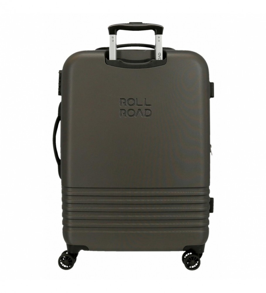 Mala de tamanho médio Roll Road, Roll Road India, rígida, antracite - 48x70x27cm -