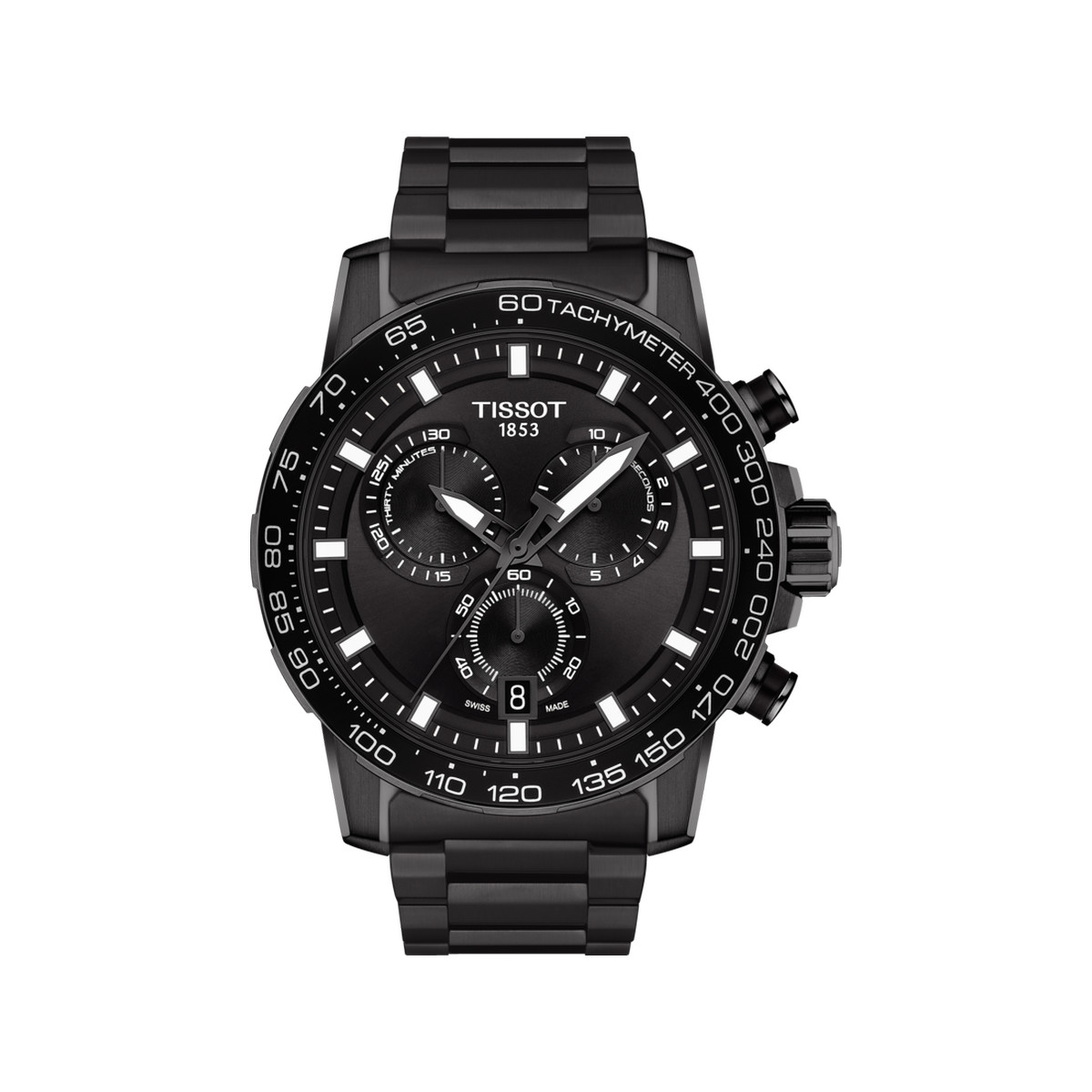 Montre Tissot homme chronographe acier noir
