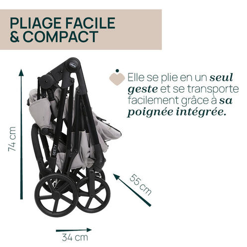Poussette Seety - Florence beige - CHICCO