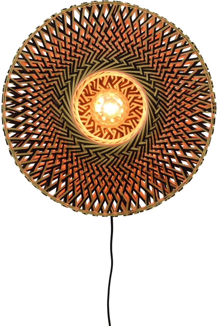 Good&Mojo Bali Wandlamp Naturel, Zwart