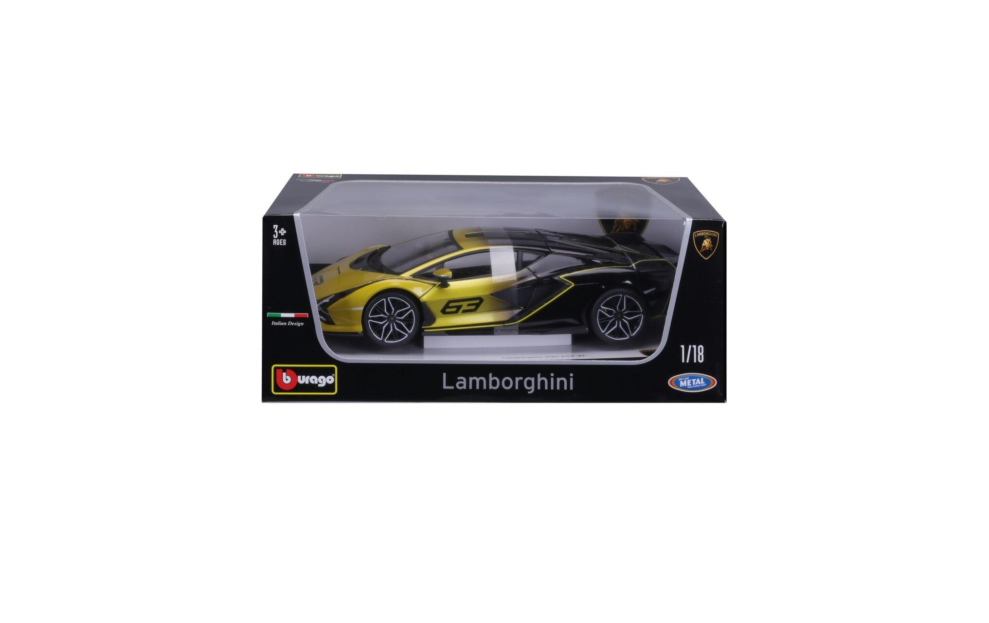 Lamborghini Sian FKP 37 Gelb 1:18Sammlermodell im Massstab 1:18