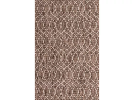 Tapis d'Extérieur - 183x122 - Marron - Tulum Geometrical