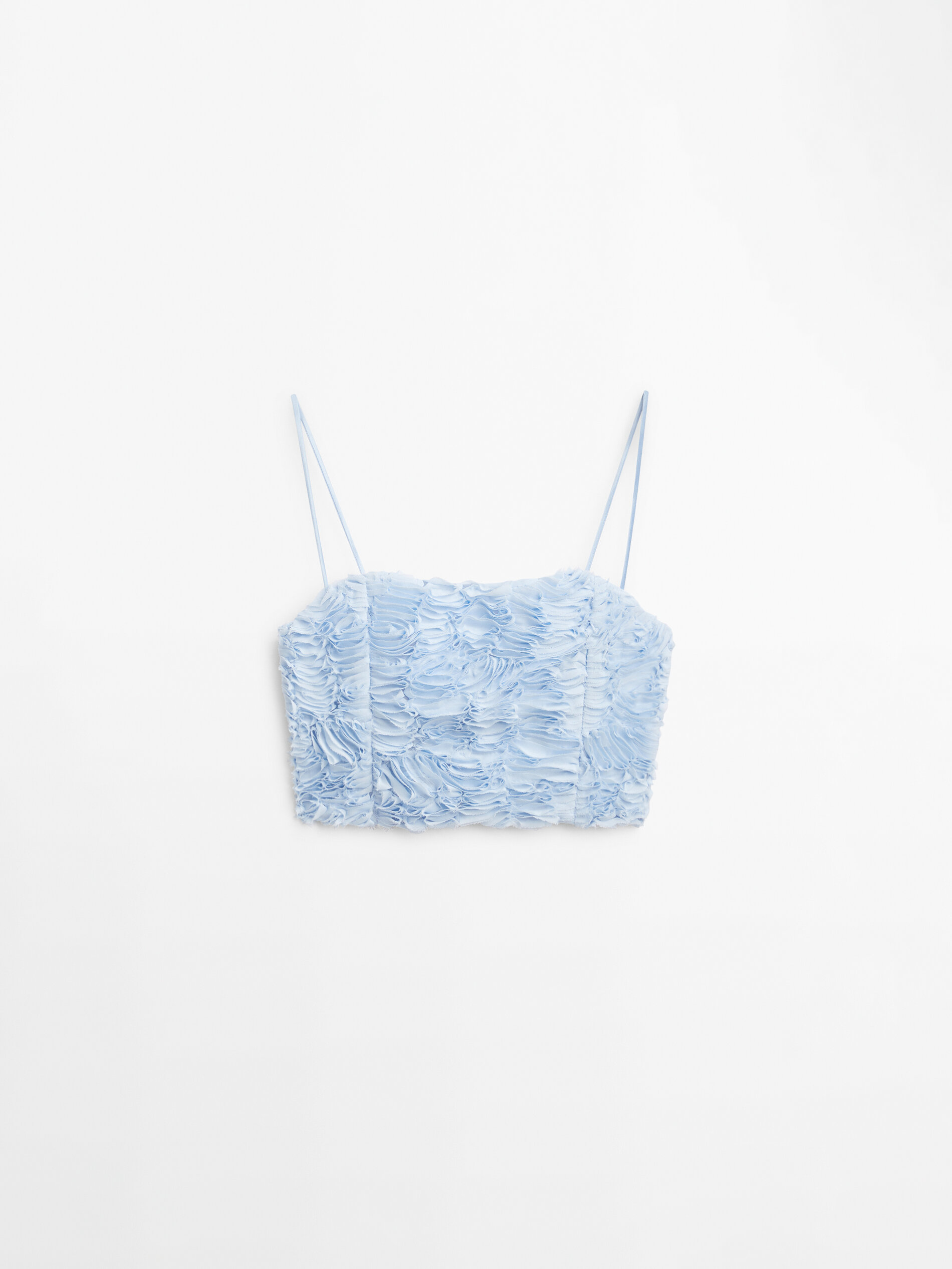 Top cropped com amarração Bucle - Studio - Azul Claro