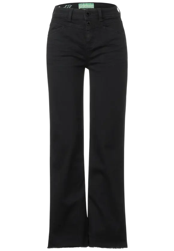 Casual Fit Culotte Jeans - black soft washed