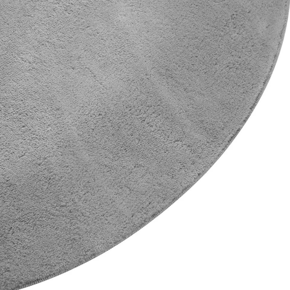 tectake® Kortpolig vloerkleed Soft Zone Ø 120 cm - Grijs