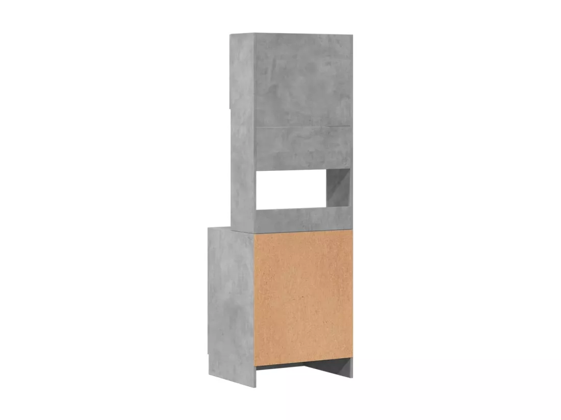 Armoire de cuisine gris béton 60x50x180 cm bois d'ingénierie