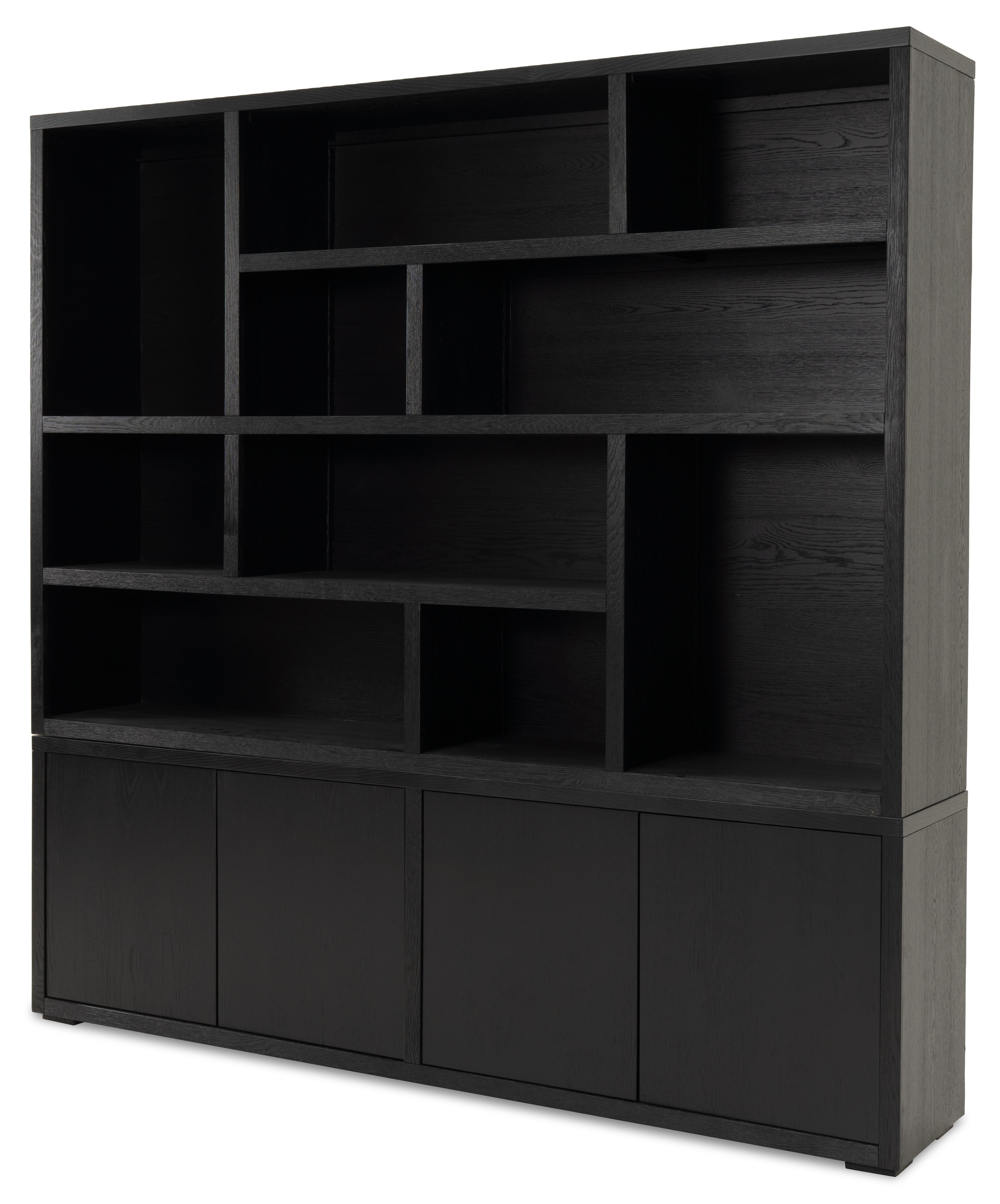 Bergkast zwart Velori B220 x D40 x H220 cm