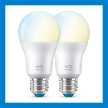 WiZ Connected LED peer E27 60 W mat koel tot warmwit licht dimbaar 2 stuks