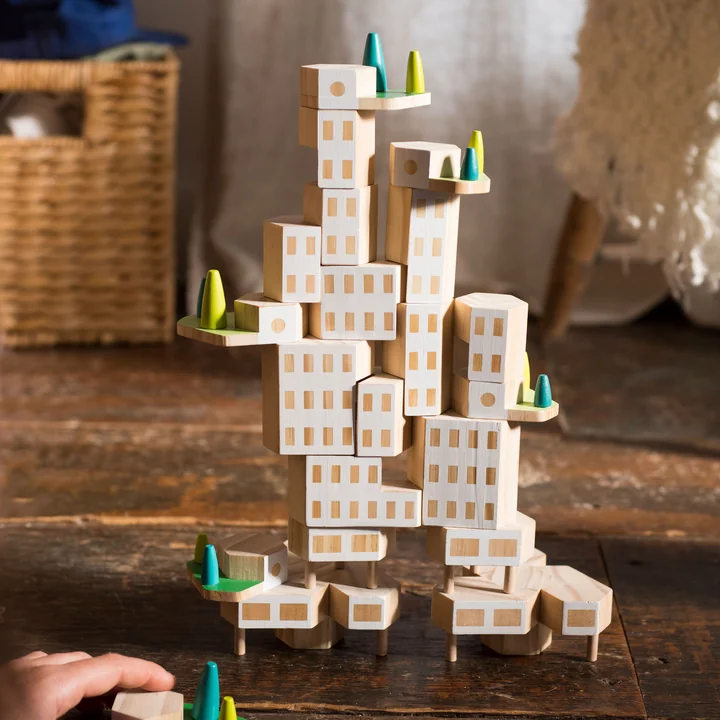 Areaware - Blockitecture, Spielzeug Holz-Architektur, Factory