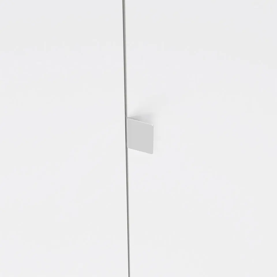 Hioshop Next kledingkast 3 deuren 2 lades 149x200cm hoogglans wit