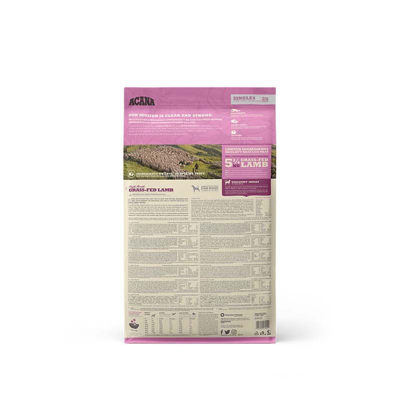 Acana Singles Grass-Fed - Hondenvoer - 11.4 Kilogram - lam